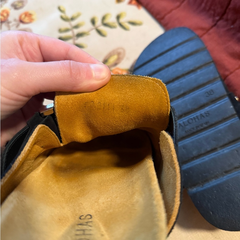 Alohas suede leather black clogs - Picture 4 of 5